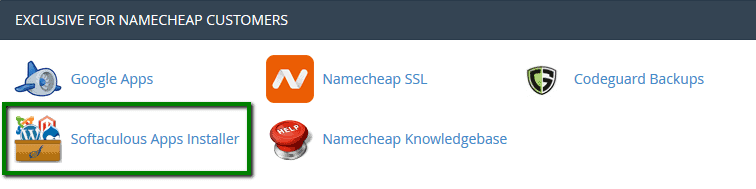 Installing WordPress on namecheap using Softaculous apps installer 